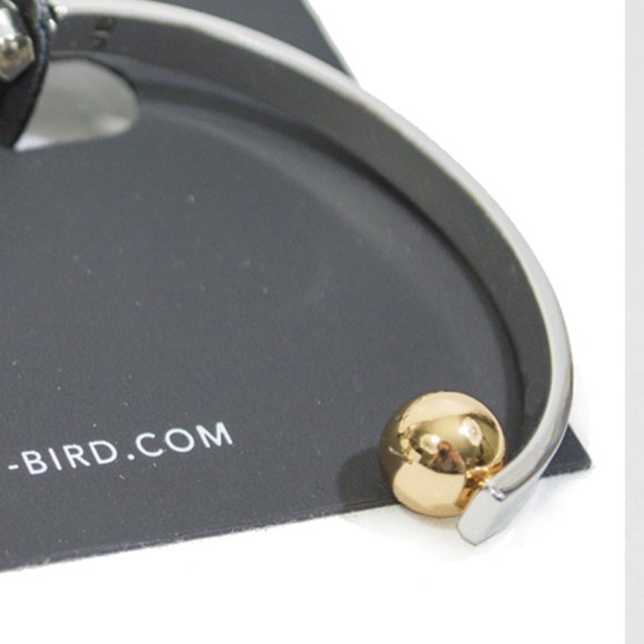 Silvertone & Goldtone Vela Drop Earrings - Picture 5 of 6